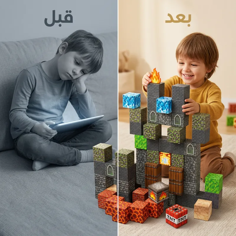 مكعبات ماين كرافت المغناطيسية – 100 قطعة