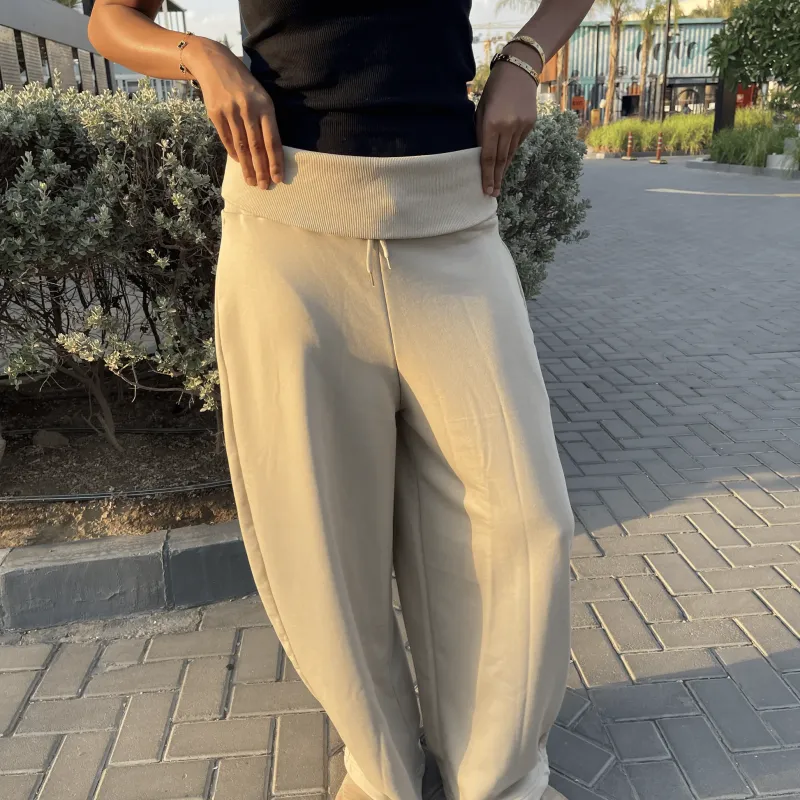 Luna Foldover Cotton Pants