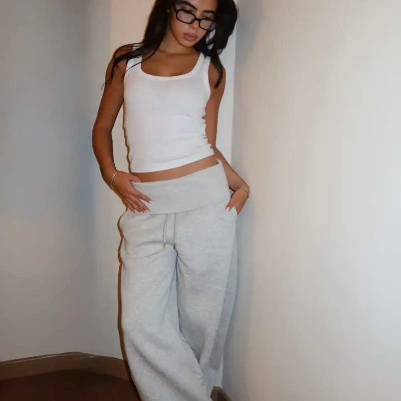 Luna Foldover Cotton Pants